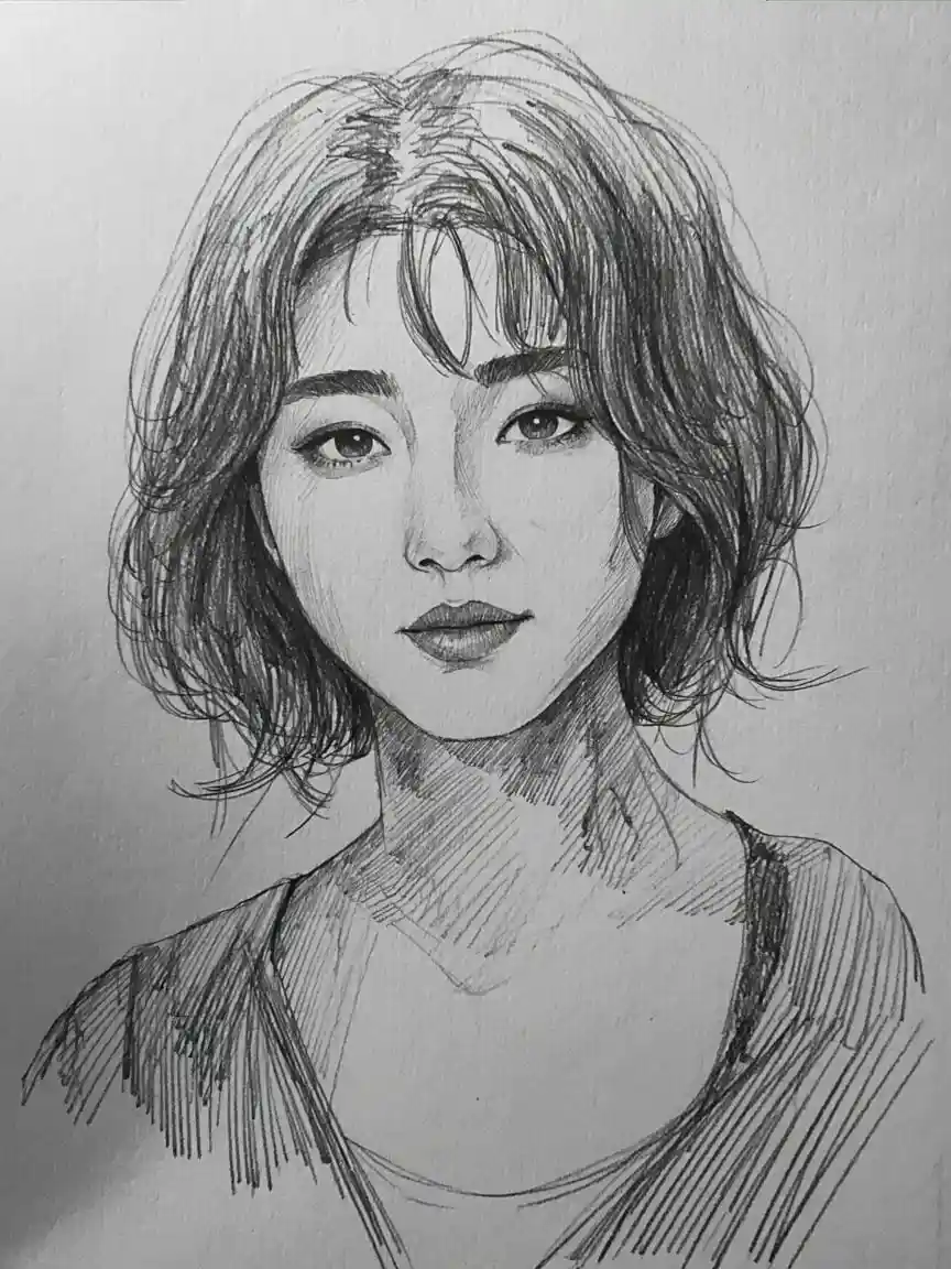 Minimalist Pencil Sketch
