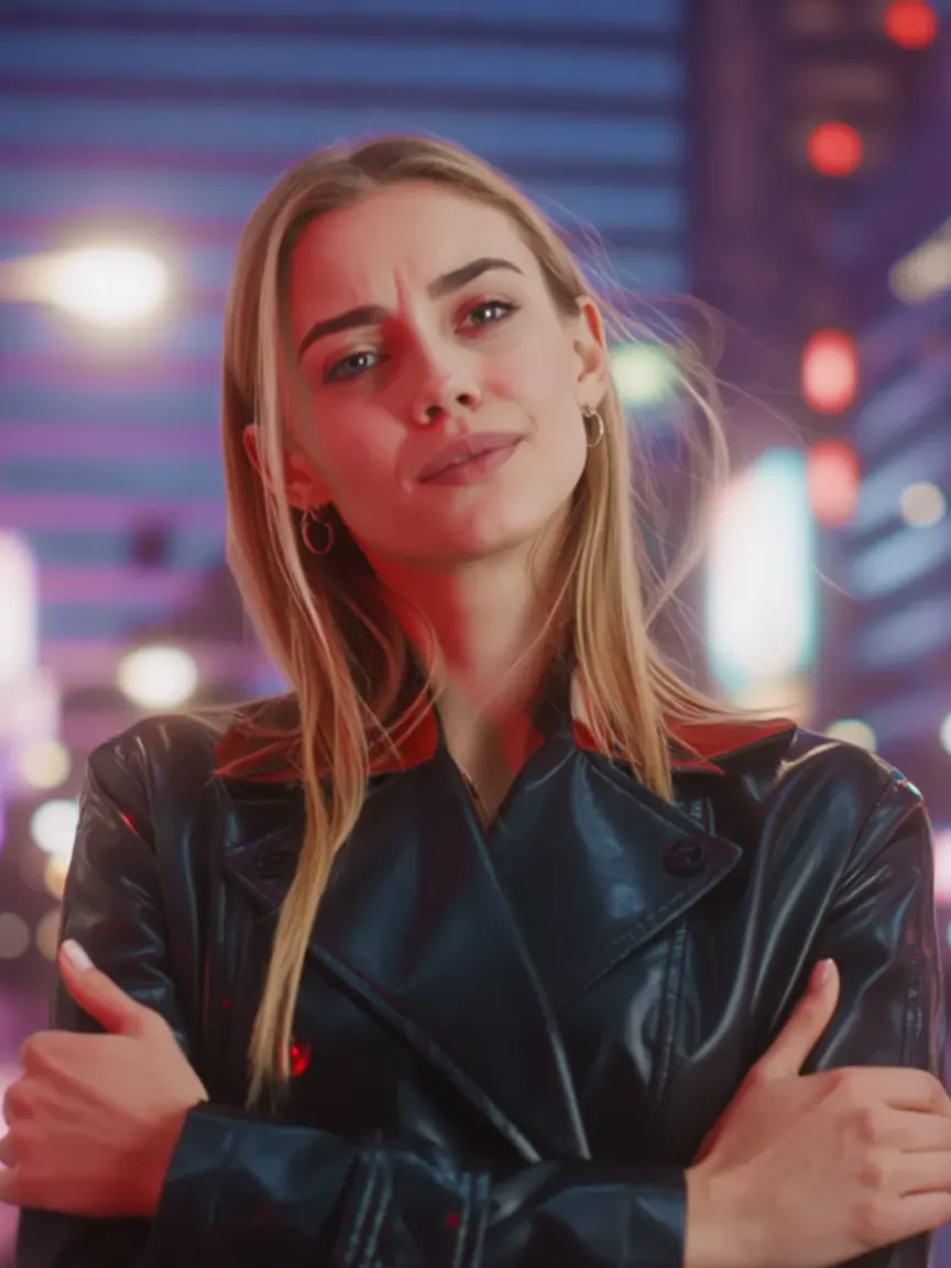 Neon Noir Movie Scene